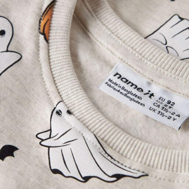 name it regular fit Halloween Sweatshirt - peyote melange