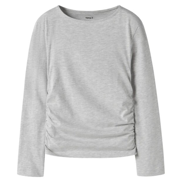 name it Biobaumwoll Oberteil - Light Grey Melange