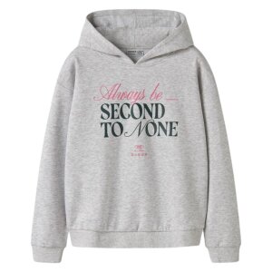 name it relaxed fit Hoodie - Light Grey Melange