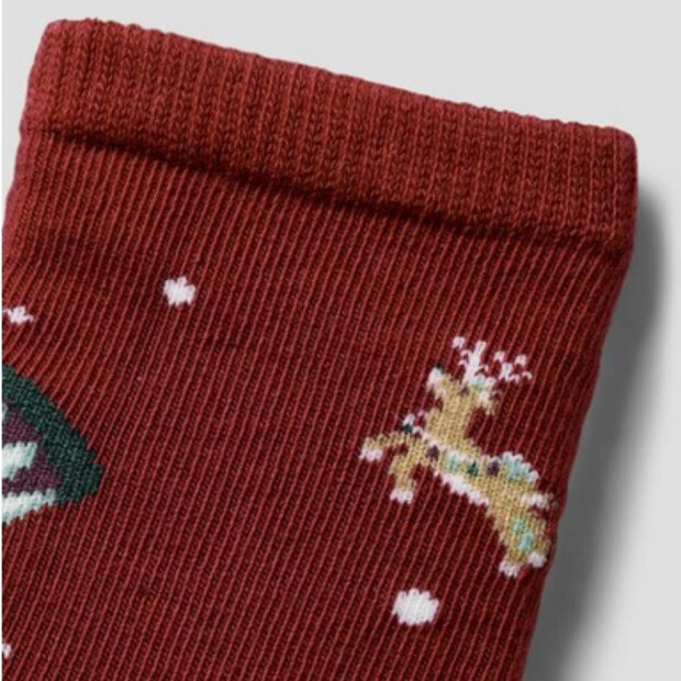 name it Weihnachten Socken - Burgundy