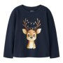 name it Weihnachts Shirt Rentier - Navy Blazer Reindeer Lights