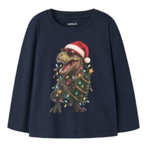 name it Shirt langarm Weihnachten Dino - Navy Blazer...