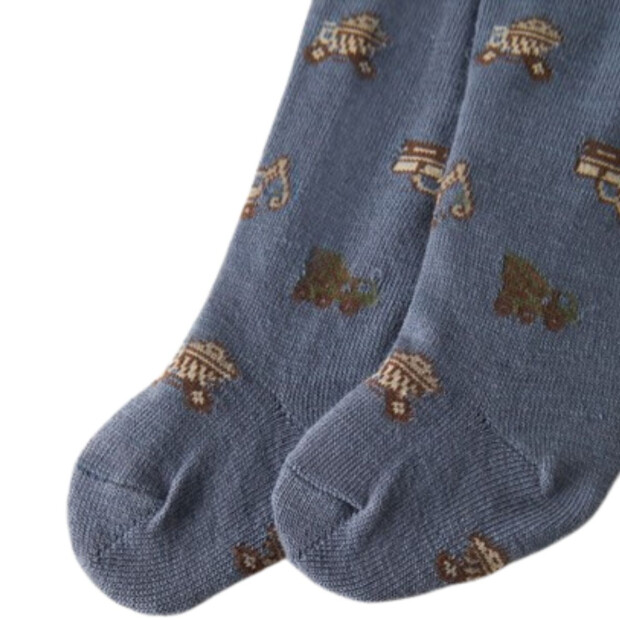 name it Merino Wollmix Strumpfhose Baustelle - Folkstone Gray
