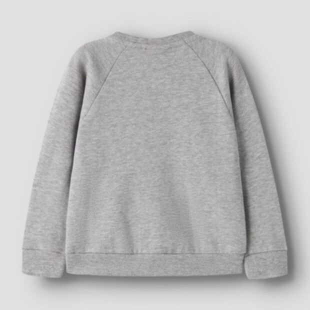 name it angerauter Sweatpullover Pilz und Mäuse - Grey Melange