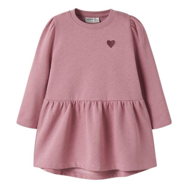 name it angerautes Kleidchen Herzchen - Lilas