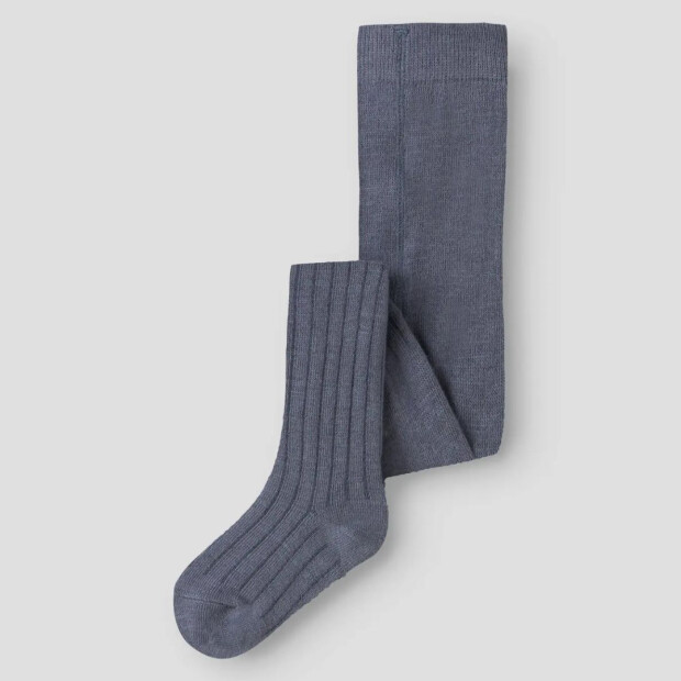 name it Merino Wollmix Strumpfhose - Folkstone Gray