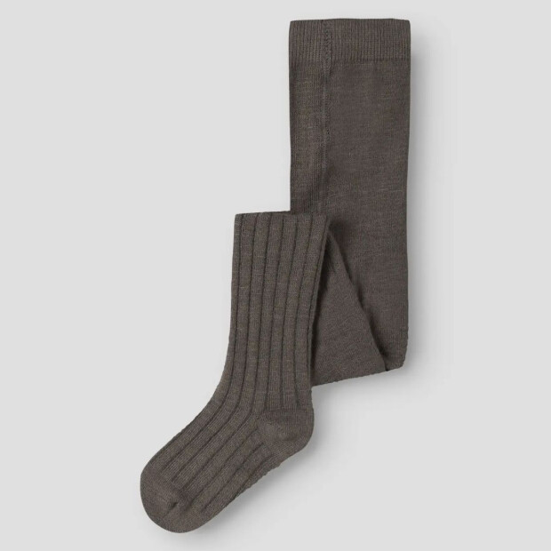 name it Merino Wollmix Strumpfhose - Morel