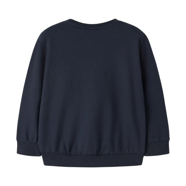 name it angerauter Sweater mit Tasche Traktor - Navy Blazer Tractor Green