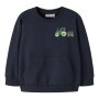 name it angerauter Sweater mit Tasche Traktor - Navy Blazer Tractor Green