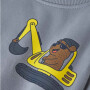 name it angerauter Sweater mit Tasche Bär Bagger - Tradewinds Bear Excavator