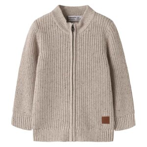 name it Bio Baumwoll Strickjacke - Peyote Melange