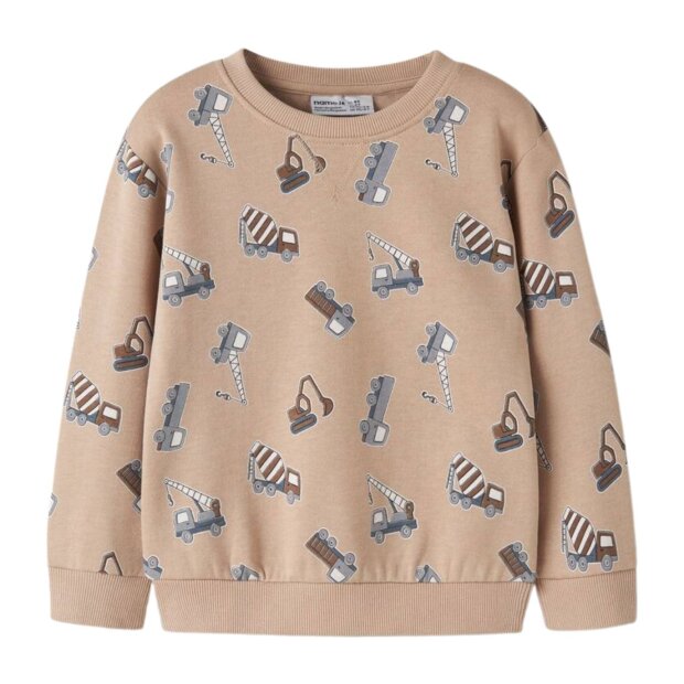 name it reg fit Sweatshirt Baustelle - Peyote Melange