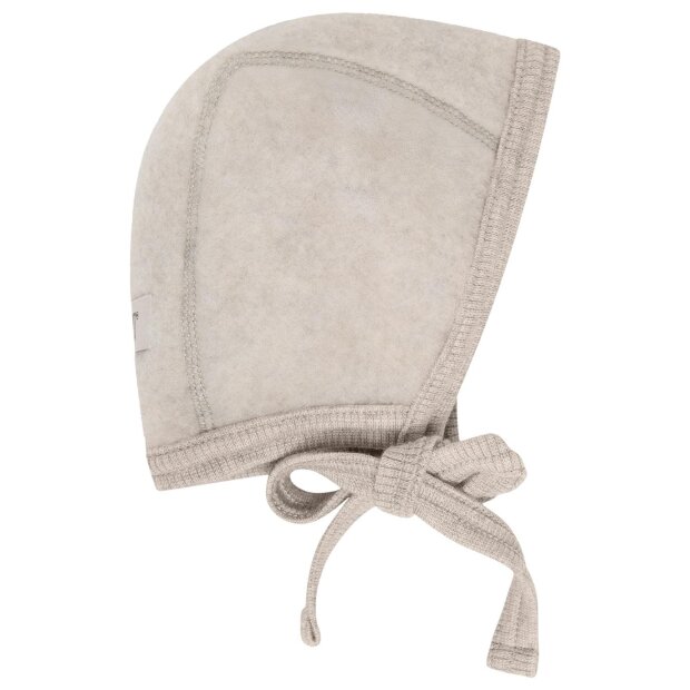 HUTTEliHUT 100% Wolle Baby-Häubchen - Camel Melange