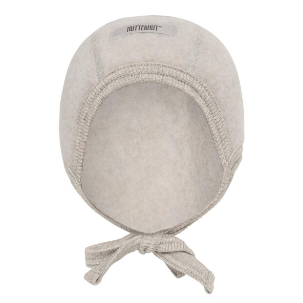 HUTTEliHUT 100% Wolle Baby-Häubchen - Camel Melange