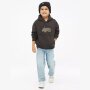 S.Oliver Oversize Hoodie mit Print und Fleece-Innenseite - Dunkelbraun