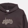 S.Oliver Oversize Hoodie mit Print und Fleece-Innenseite - Dunkelbraun