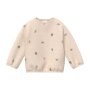 S.Oliver Unisex Sweatshirt im Loose Fit mit All-over-Stickerei Fuchs - beige