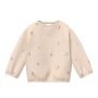 S.Oliver Unisex Sweatshirt im Loose Fit mit All-over-Stickerei Pilze - beige