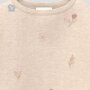 S.Oliver Unisex Sweatshirt im Loose Fit mit All-over-Stickerei Pilze - beige
