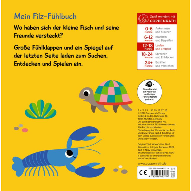 Coppenrath Kinderbuch - Mein Filz-Fühlbuch: Kuckuck, kleiner Fisch! (Fühlen & begreifen)