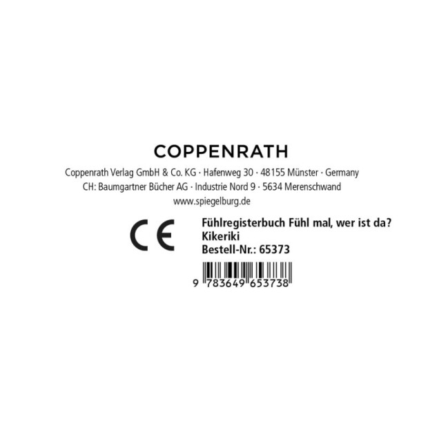 Coppenrath Kinderbuch - Fühlregisterbuch: Fühl mal, wer ist da? Kikeriki (Fühlen & begreifen)