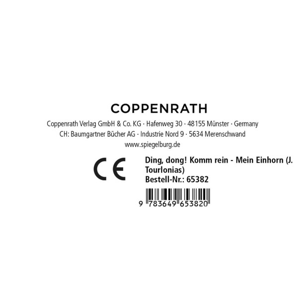 Coppenrath Kinderbuch - Ding, dong! Komm rein! - Mein Einhorn (J. Tourlonias)