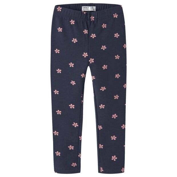 name it angeraute Leggings Blümchen - Navy Blazer White Flower