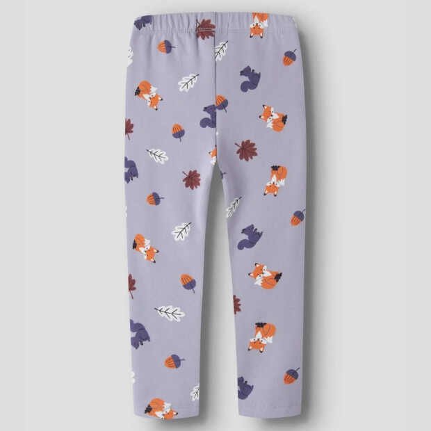 name it angeraute Leggings Fuchs & Eichhörnchen - Heirloom Lilac Forest