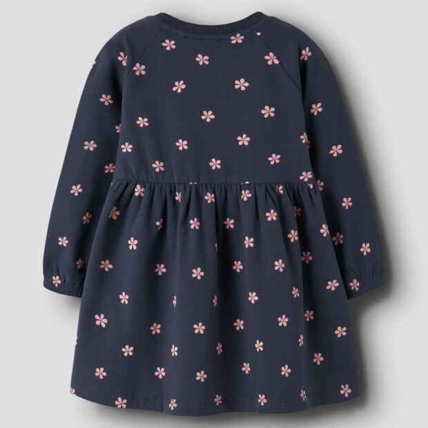 name it angerautes Kleid Blümchen - Navy Blazer White Flower
