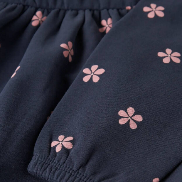 name it angerautes Kleid Blümchen - Navy Blazer White Flower