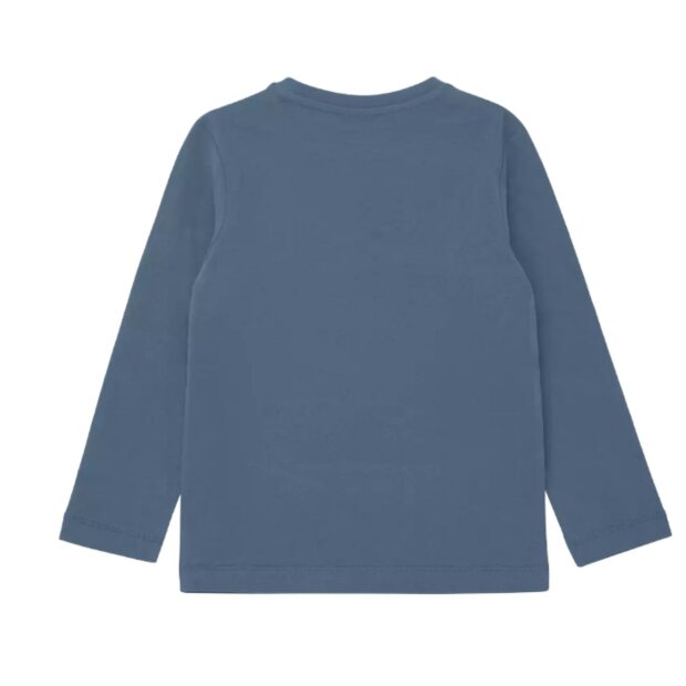 S.Oliver Langarm-Shirt Fußball mit Pailletten im Regular Fit - mid blue