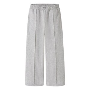 name it angeraute wide leg Jogginghose - Light Grey Melange