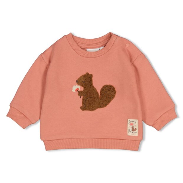 Feetje Baby angerauter Sweater Oversized - Forest Garden Rosa