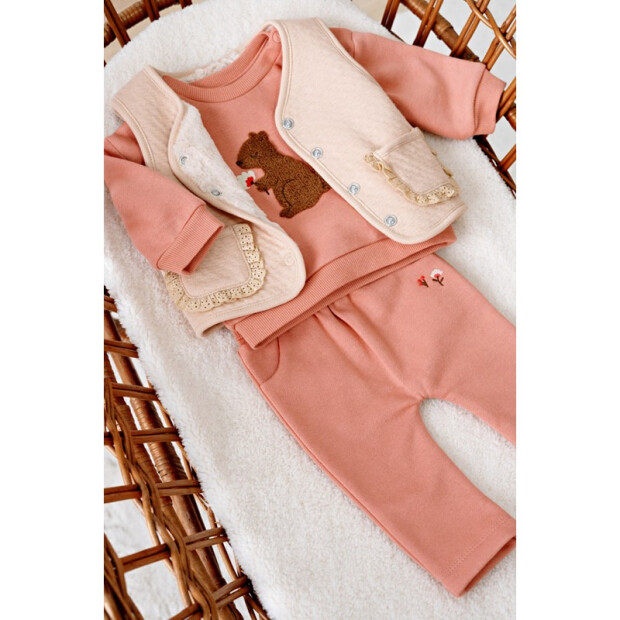 Feetje Baby angerauter Sweater Oversized - Forest Garden Rosa