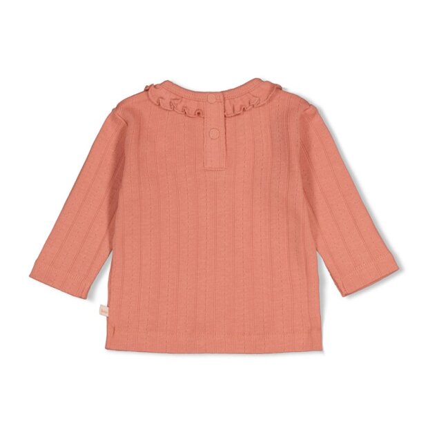 Feetje Baby gerippte Longsleeve pointelle - Forest Garden Rosa