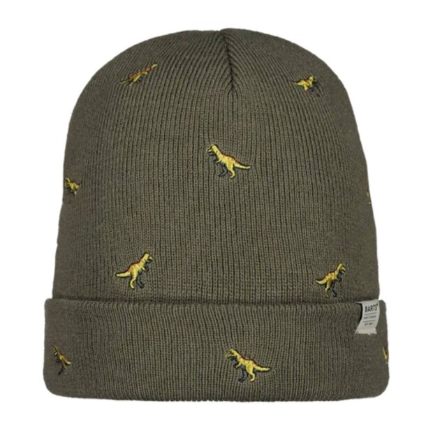 Barts Vinson Beanie Kids mit Stickereien - Dino pale army
