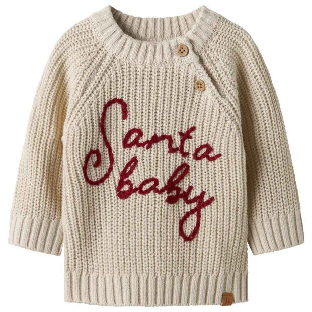 Lil Atelier Weihnachten Strickpullover -  Santa Baby Turtledove