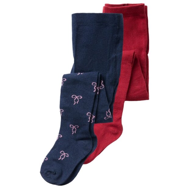 name it 2er Set Weihnachten Strumpfhose Navy Blazer Red Dahlia