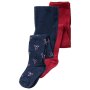 name it 2er Set Weihnachten Strumpfhose Navy Blazer Red Dahlia