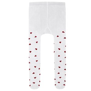 name it 2er Set Strumpfhose Herzchen Bright White Red Dahlia