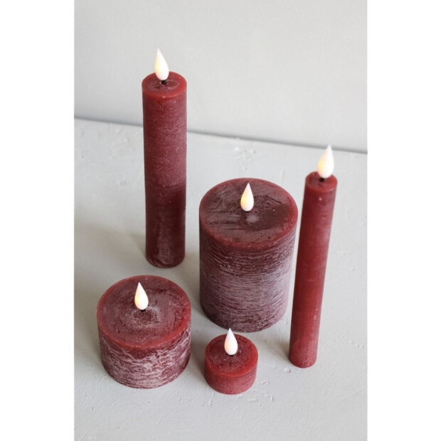 Bridgewater Candle Company 2er Set LED Stabkerzen Recharge - 280 Burgunderrot