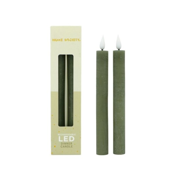 Bridgewater Candle Company 2er Set LED Stabkerzen Recharge - 600 Grün