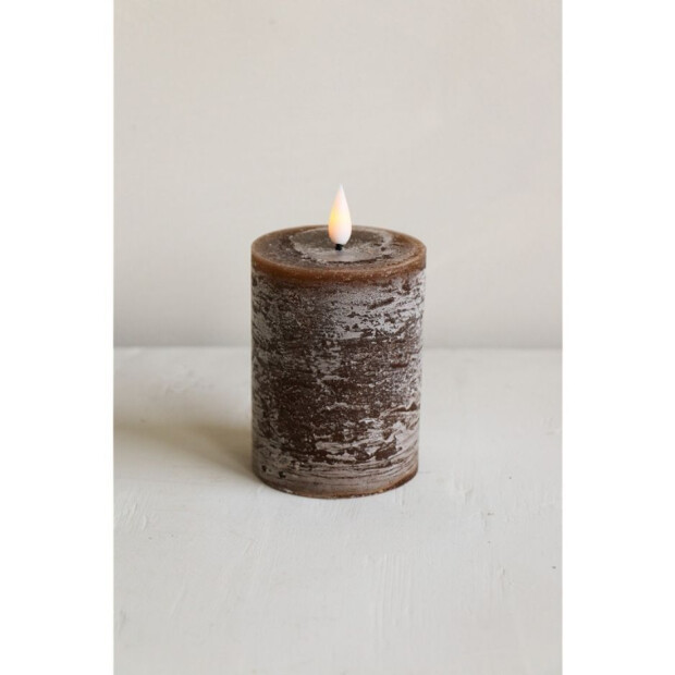 Bridgewater Candle Company LED Stumpenkerze Recharge - 330 Dunkelbraun