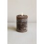 Bridgewater Candle Company LED Stumpenkerze Recharge - 330 Dunkelbraun
