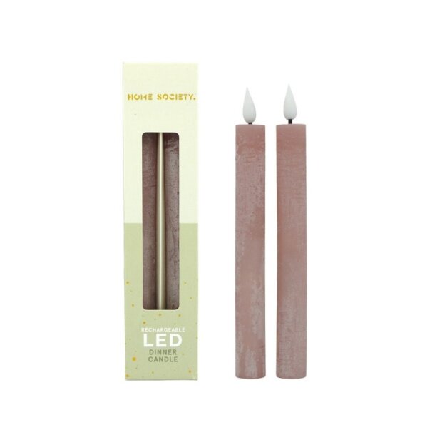 Bridgewater Candle Company 2er Set LED Stabkerzen Recharge - 220 Altrosa
