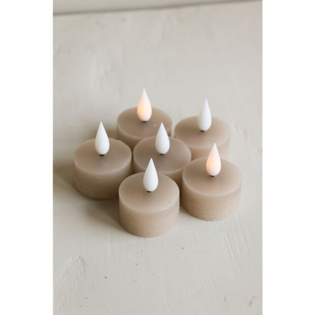 Bridgewater Candle Company 6er Set LED Teelichter Recharge - 220 Altrosa