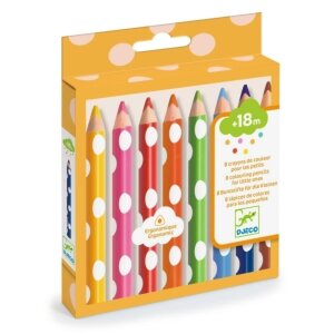 Djeco Farben: 8 dicke Buntstifte