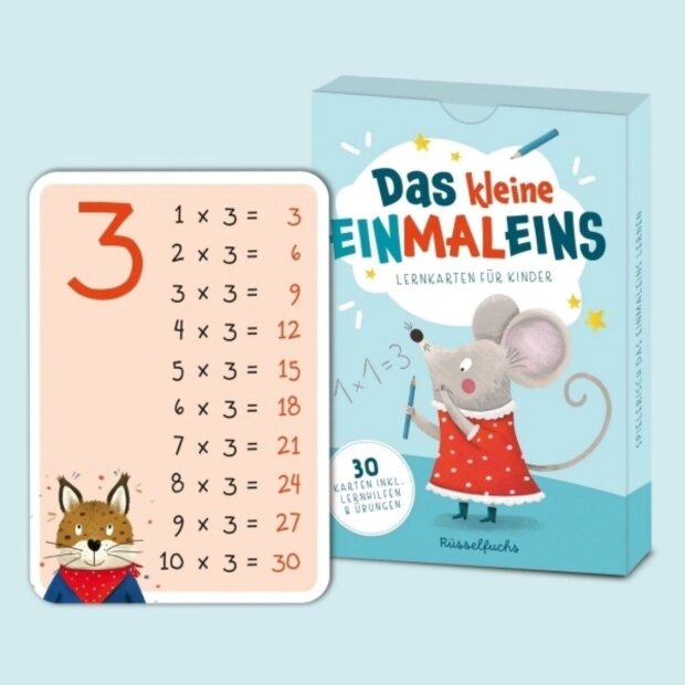 Rüsselfuchs Lernkarten für Kinder "Das kleine Einmaleins"