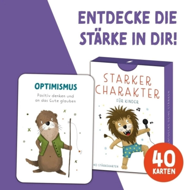 Rüsselfuchs Stärkekarten für Kinder "Starker Charakter"
