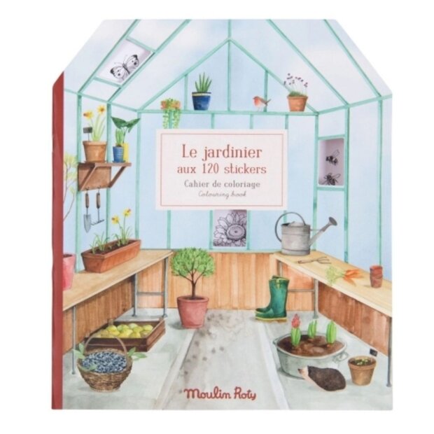 Moulin Roty Mal- und Stickerbuch Le Jardinier